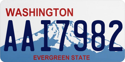 WA license plate AAI7982