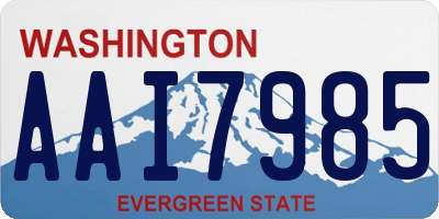 WA license plate AAI7985