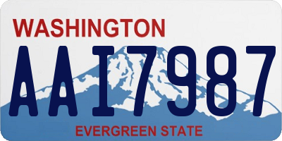 WA license plate AAI7987