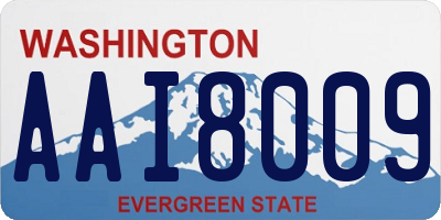 WA license plate AAI8009