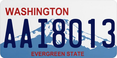 WA license plate AAI8013