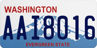 WA license plate AAI8016