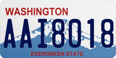 WA license plate AAI8018
