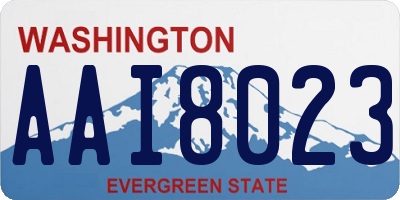 WA license plate AAI8023