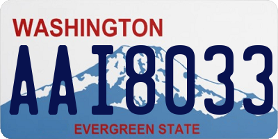 WA license plate AAI8033