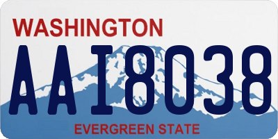 WA license plate AAI8038