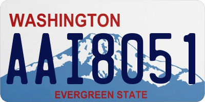 WA license plate AAI8051