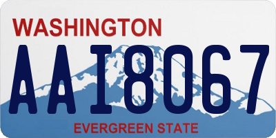 WA license plate AAI8067