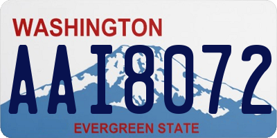 WA license plate AAI8072