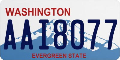 WA license plate AAI8077