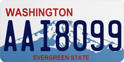 WA license plate AAI8099