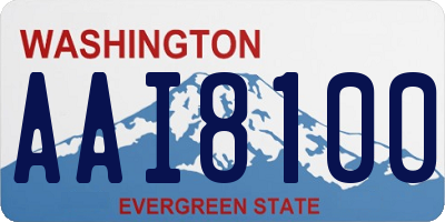 WA license plate AAI8100