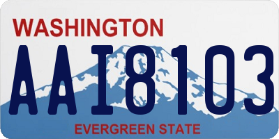 WA license plate AAI8103