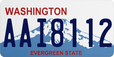 WA license plate AAI8112