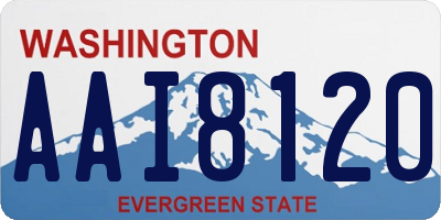 WA license plate AAI8120