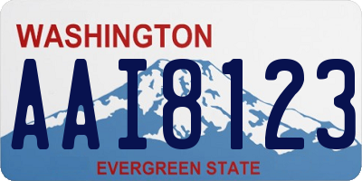 WA license plate AAI8123