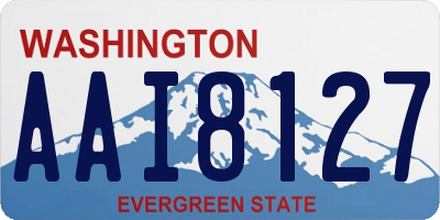 WA license plate AAI8127