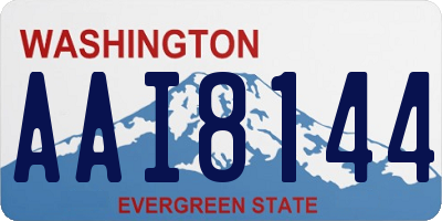 WA license plate AAI8144