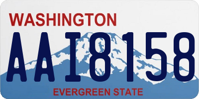 WA license plate AAI8158