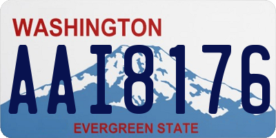 WA license plate AAI8176