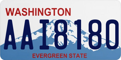 WA license plate AAI8180