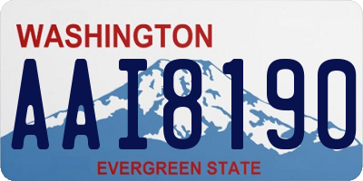 WA license plate AAI8190