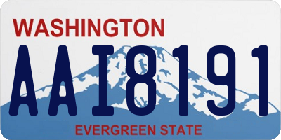 WA license plate AAI8191