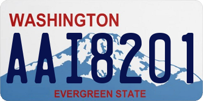 WA license plate AAI8201