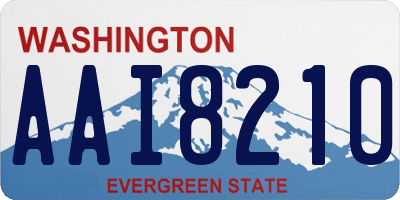 WA license plate AAI8210