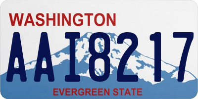 WA license plate AAI8217