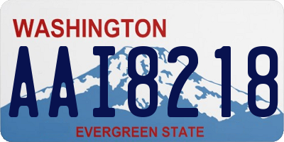 WA license plate AAI8218