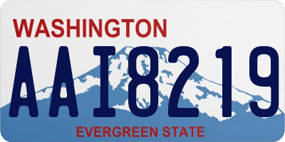 WA license plate AAI8219