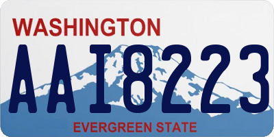 WA license plate AAI8223
