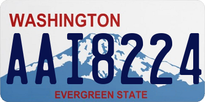 WA license plate AAI8224