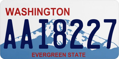 WA license plate AAI8227