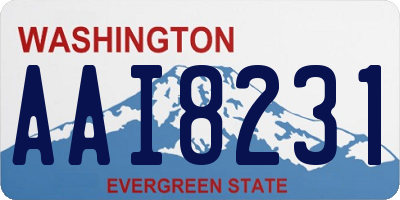 WA license plate AAI8231