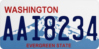 WA license plate AAI8234