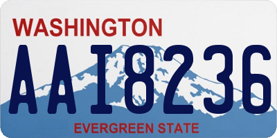 WA license plate AAI8236