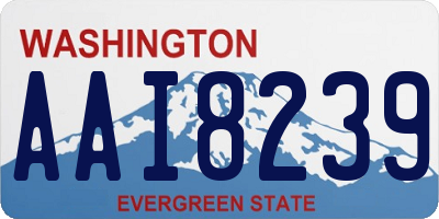 WA license plate AAI8239