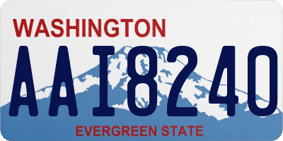 WA license plate AAI8240