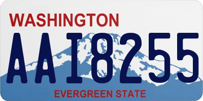 WA license plate AAI8255