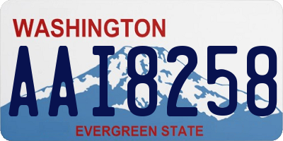 WA license plate AAI8258