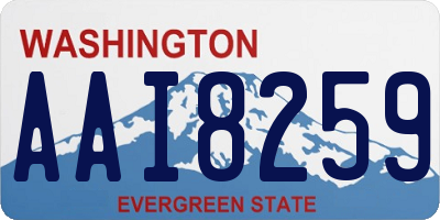 WA license plate AAI8259