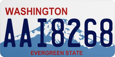 WA license plate AAI8268
