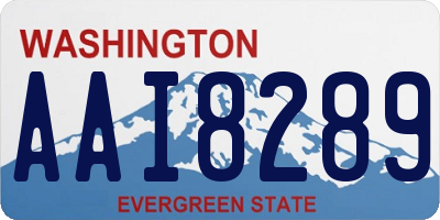 WA license plate AAI8289