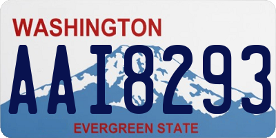 WA license plate AAI8293