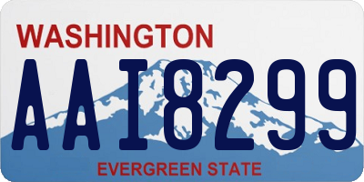 WA license plate AAI8299