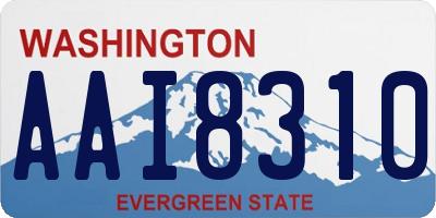 WA license plate AAI8310