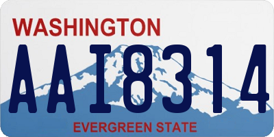 WA license plate AAI8314