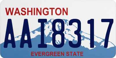 WA license plate AAI8317